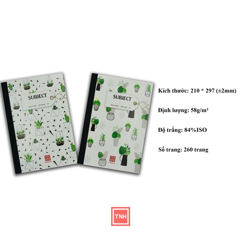 Vở kẻ ngang Hồng Hà Subjwct khổ  A4 200tr/260tr/300tr/320tr/420tr
