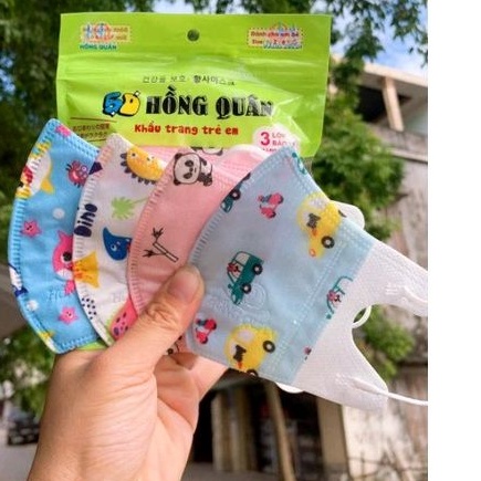Khẩu trang 5D Lụa cho bé từ 1-3 tuổi, 5D trẻ em Vải Lụa xịn xò mềm mại