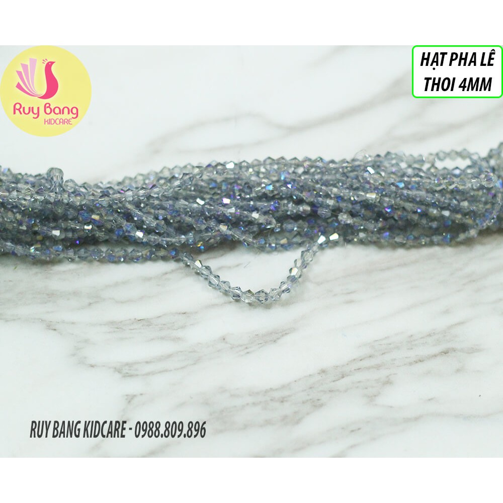 Hạt pha lê thoi 4mm tông cam