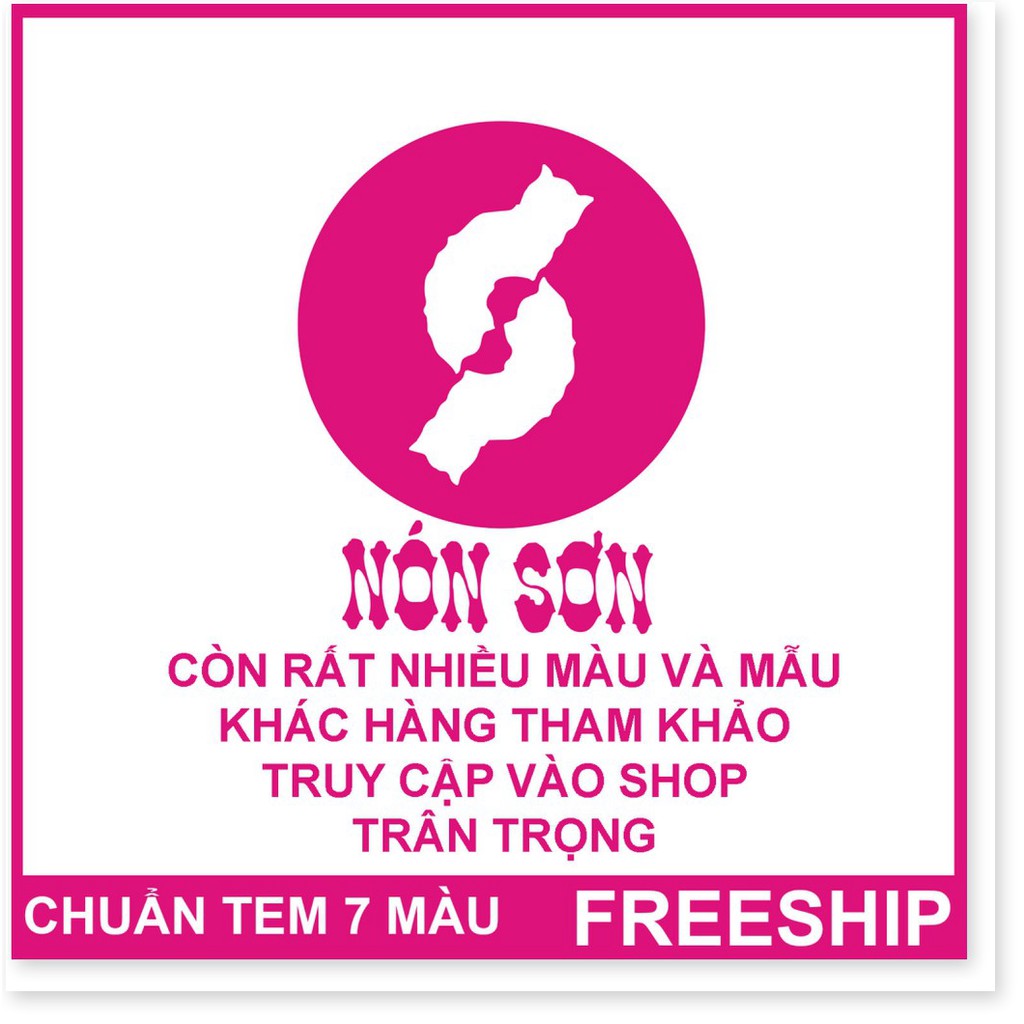 MỚI 2021 -  Mũ Nón Sơn Cao Cấp Hàng Xịn Chuẩn Tem 7 Màu Nam Nữ Thời Trang