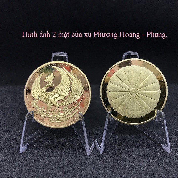 Đồng xu khắc hình chim Phượng Hoàng mạ vàng mang lại may mắn, thịnh vượng - TMT Collection - SP000843