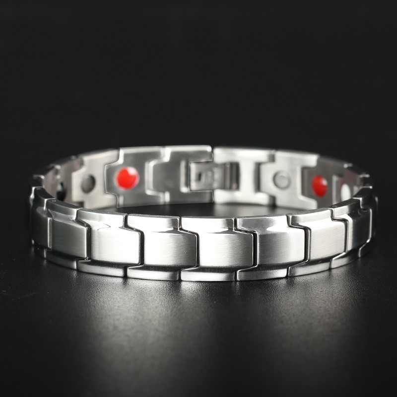 Vòng tay nam châm trị liệu chất liệu thép titanium