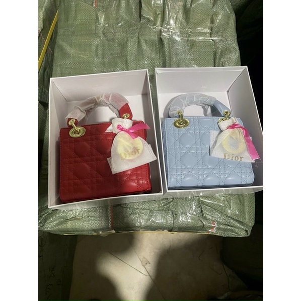 Túi Quai Xách CD Ô Tag Vàng Da Lì Hàng Fullbox Đủ Màu