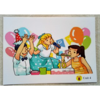 Combo flashcard lớp 3,4,5 in một mặt