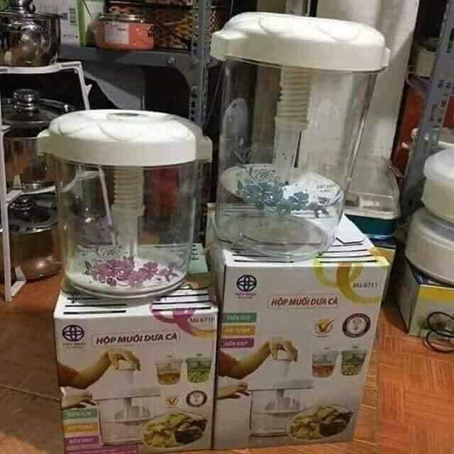Hộp muối dưa cà thông minh Việt Nhật , bình muối dưa cà đủ kích cỡ