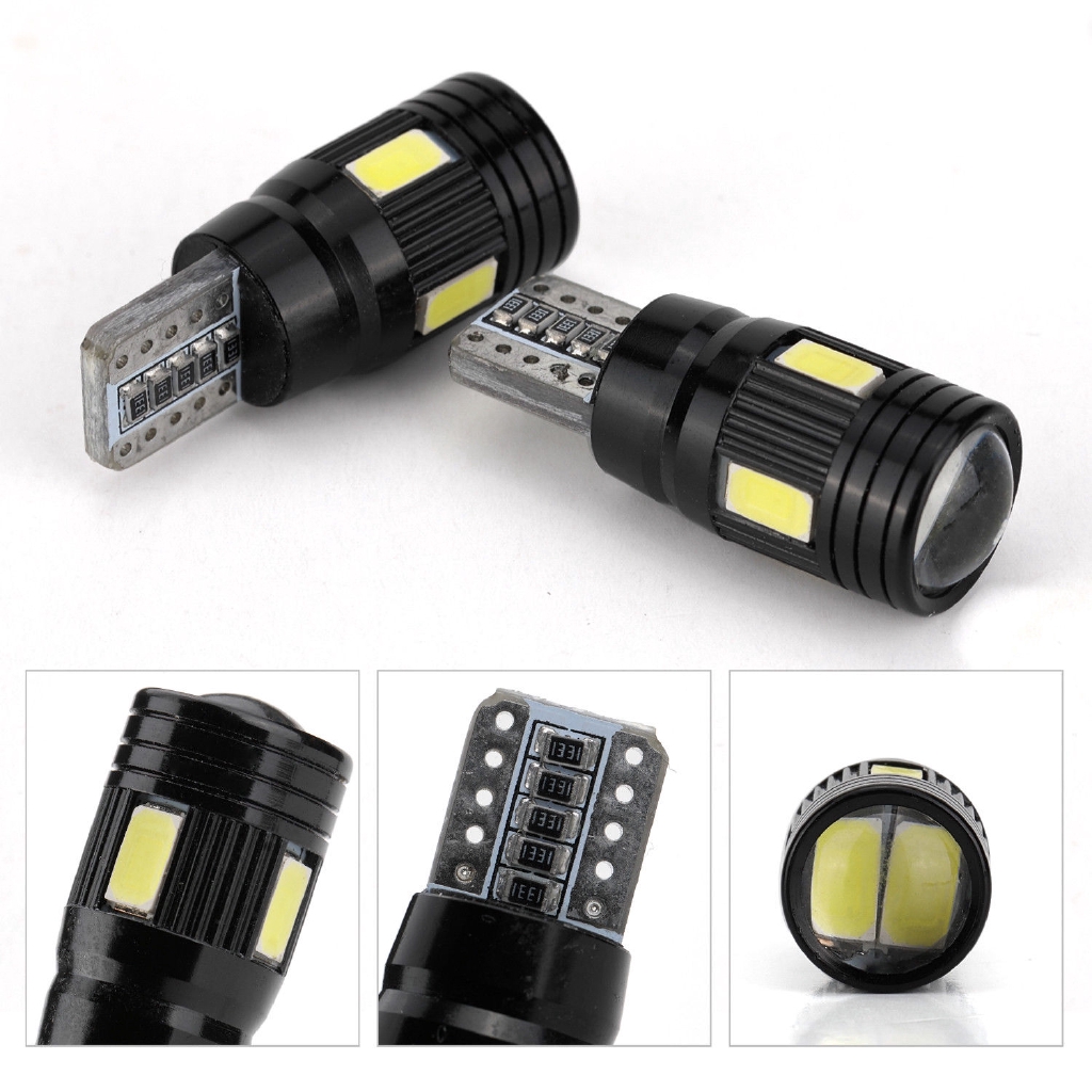 Bộ 2 Đèn Led T10 6000k Ánh Sáng Trắng Chất Lượng Cao Cho Xe Hơi