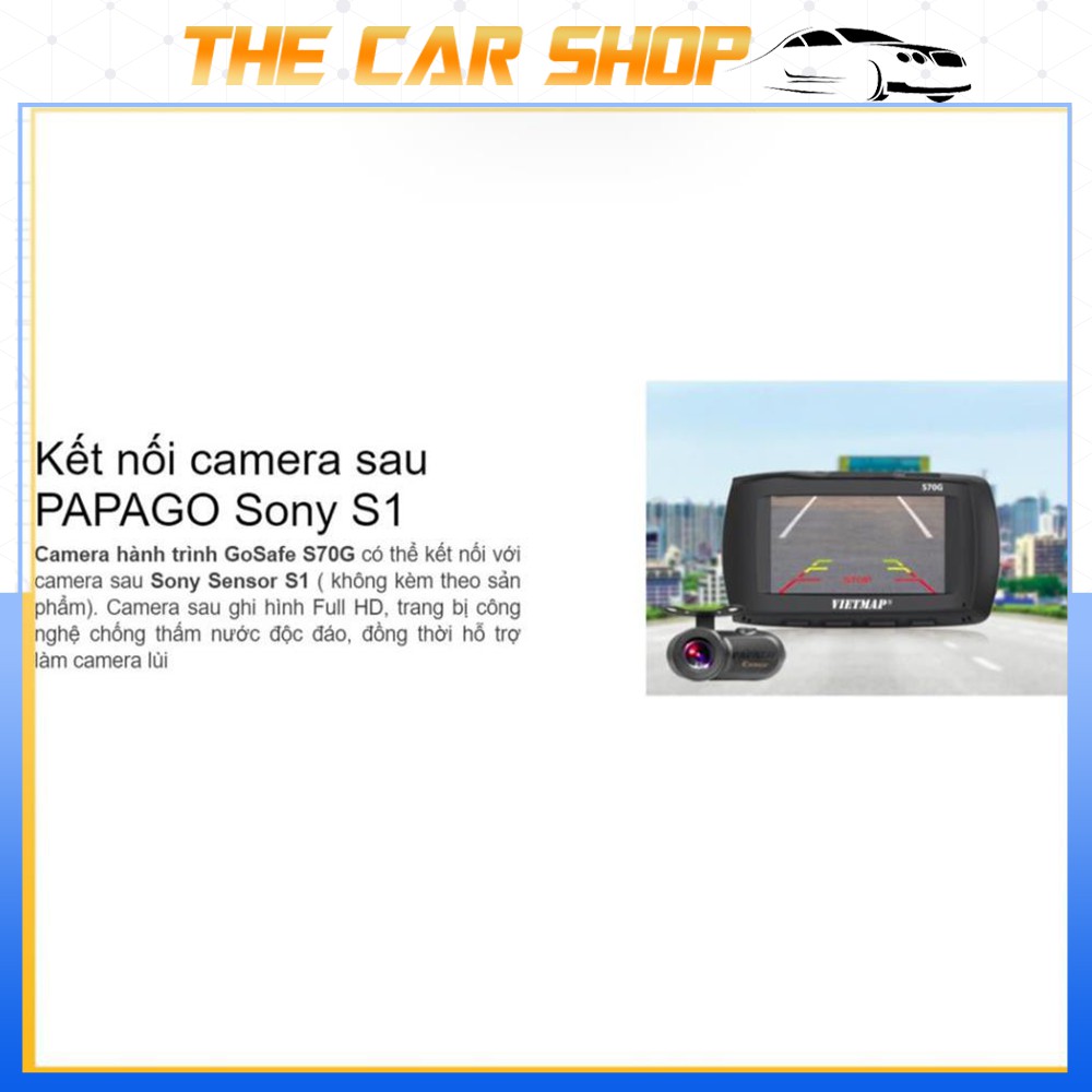 VIETMAP PAPAGO S70G - Camera Hành Trình Ô tô Chống Thấm Nước, Cảm Biến Ảnh Của Sony, Bản Đồ Vietmap S1 + Thẻ 32G | BigBuy360 - bigbuy360.vn