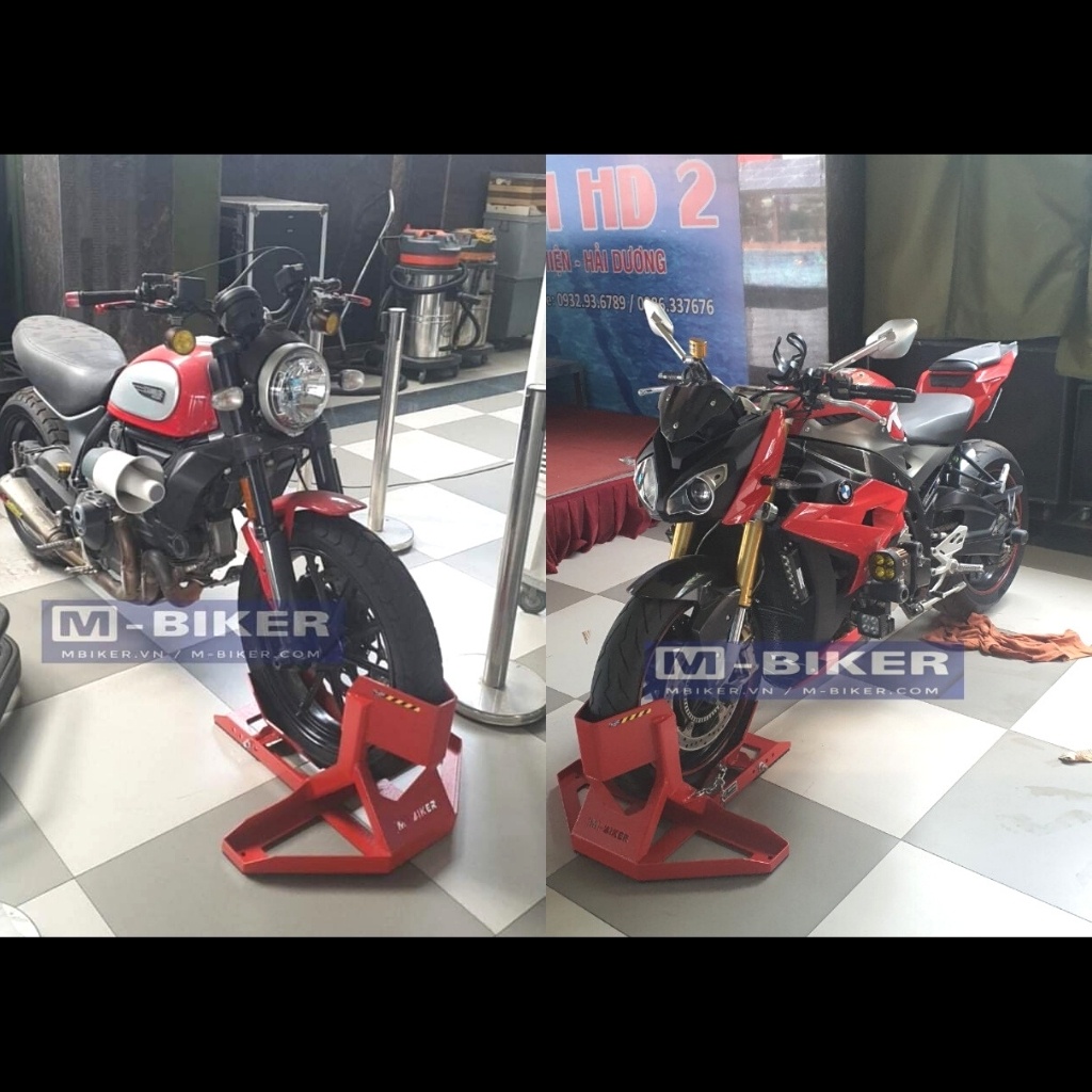 Ben nâng xe moto kẹp bánh trước, sau Mbiker mã số Mb118 Hàng chính hãng