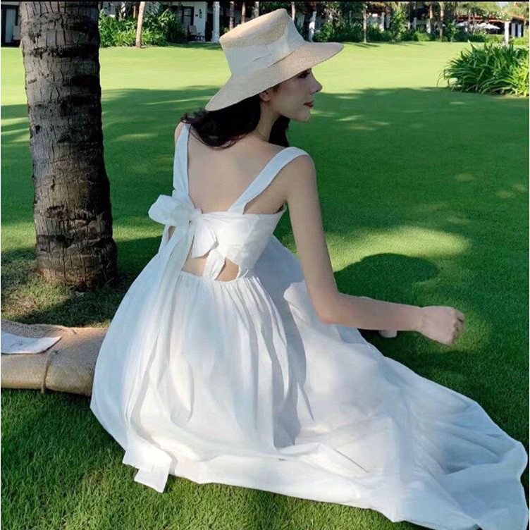 [Mã FATHANG5 giảm 10K đơn 50K] Váy hai dây đuôi cá nơ lưng V425 SUSTORE