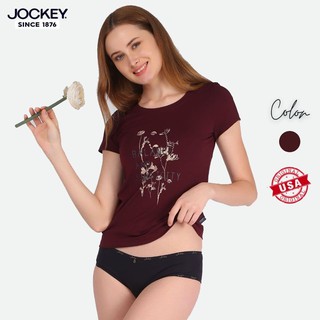Áo Thun Nữ Jockey Ngắn Tay Dáng Ôm Thun Cotton Màu Đỏ - JULT0321