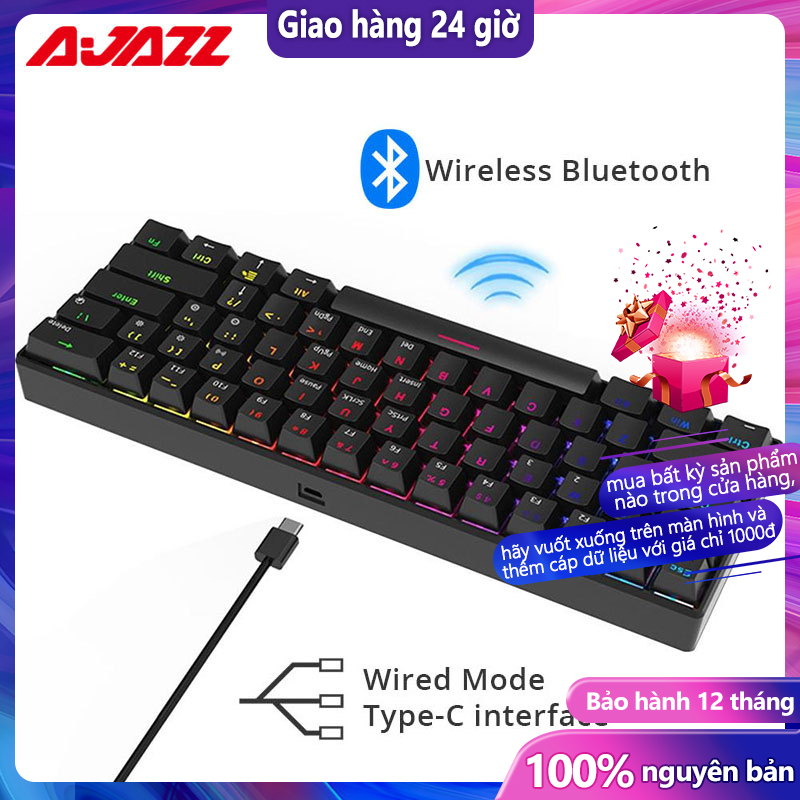 Bàn Phím Không Dây Ajazz I610T Rgb 61 Phím 1000ma