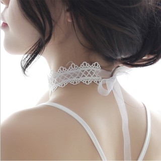 Combo 2 vòng cổ choker phối ren cá tính ( Đen+ trắng)