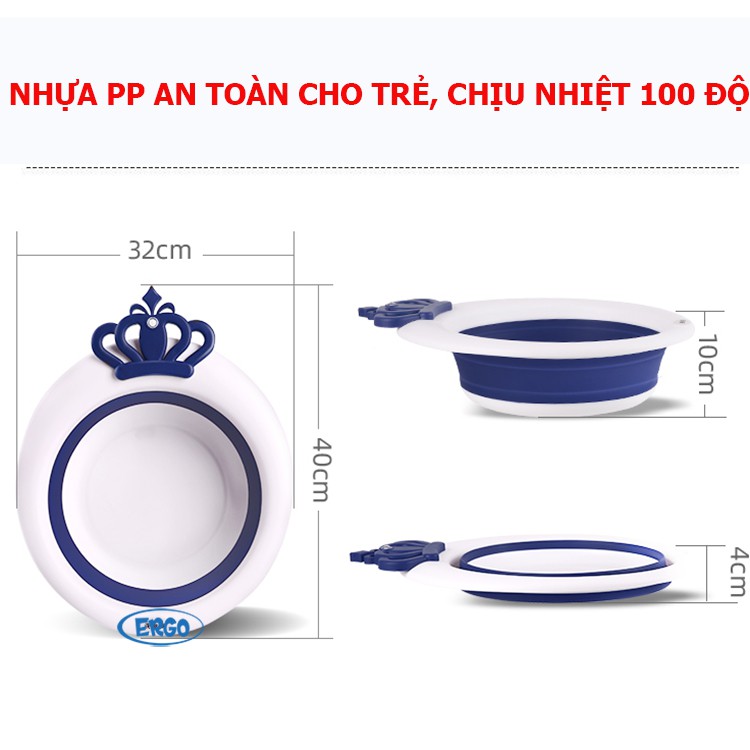 Chậu rửa mặt gấp gọn - thau gấp gọn dùng cho em bé chính hãng Ergo