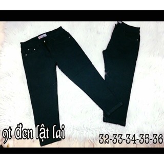 Quần 9 tấc đen lật lai form Bigsize