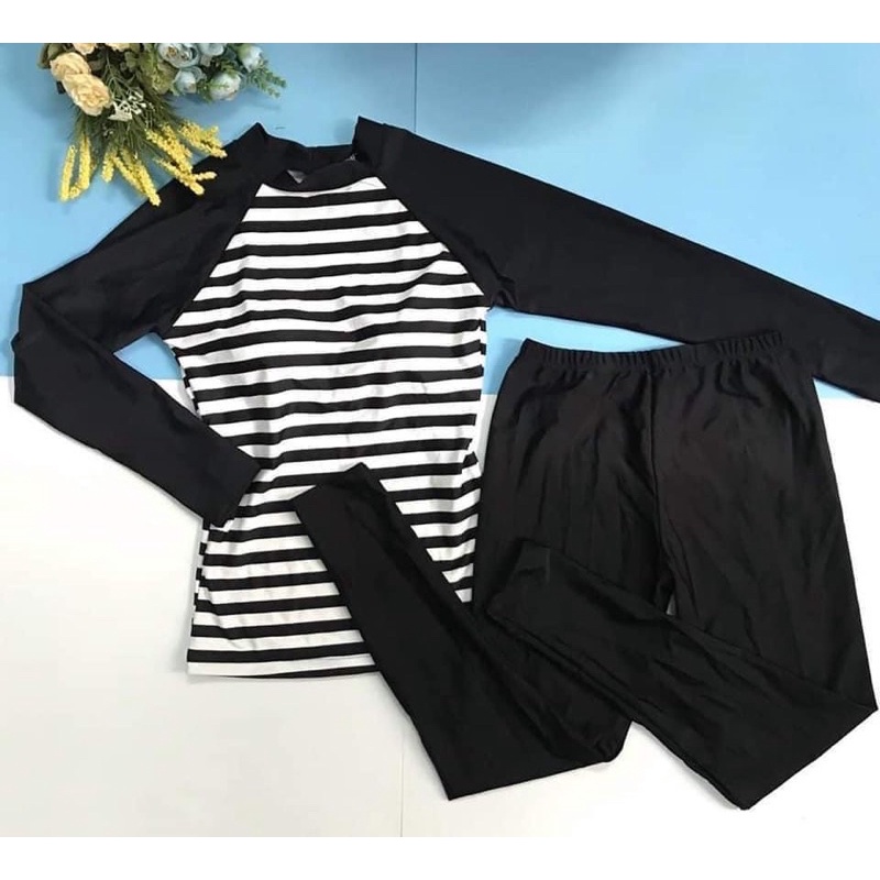 Bikini đồ đi bơi quần dài + áo dài tay kín đáo VY BIKINI MN01