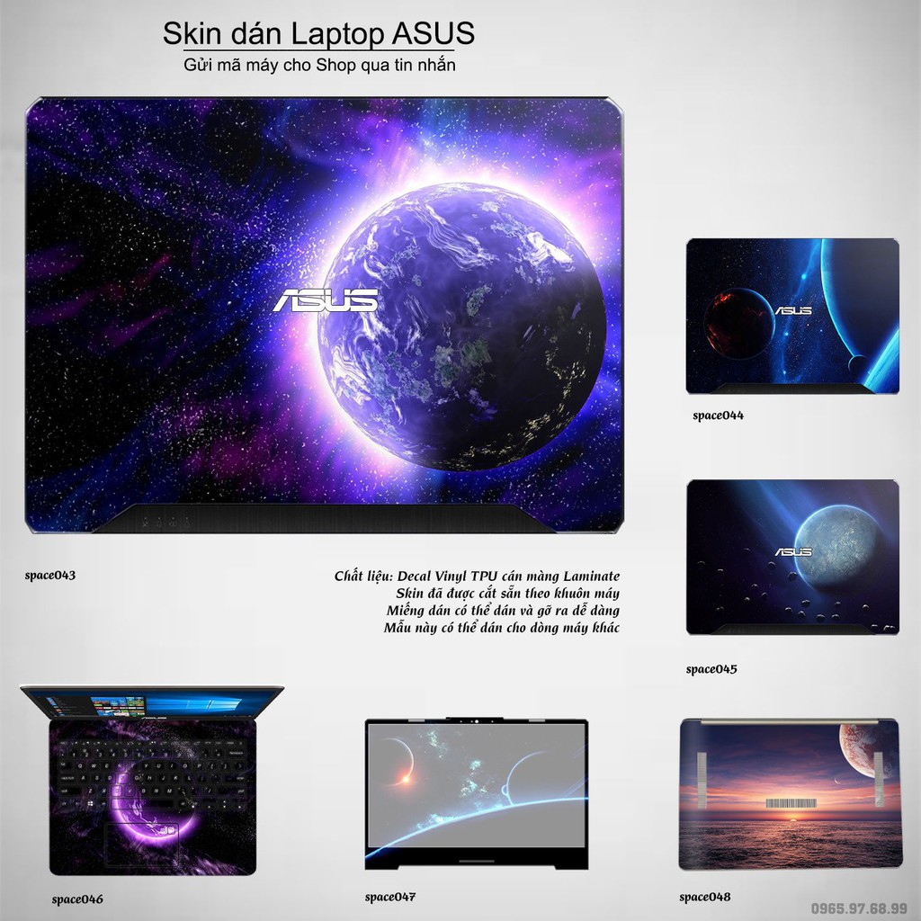 Skin dán Laptop Asus in hình không gian _nhiều mẫu 8 (inbox mã máy cho Shop)