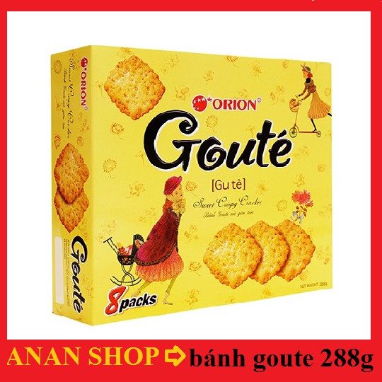 Bánh Gouté Mè giòn tan 288g (8 Gói x 36g)