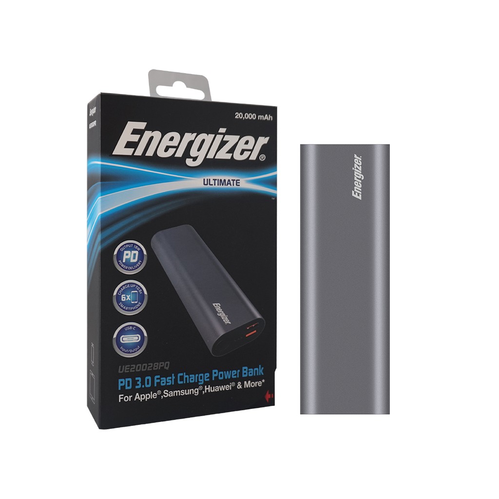 Pin sạc dự phòng Energizer SIÊU NGƯỜI SẮT 20.000mAh - QC, USB-C PD 3.0