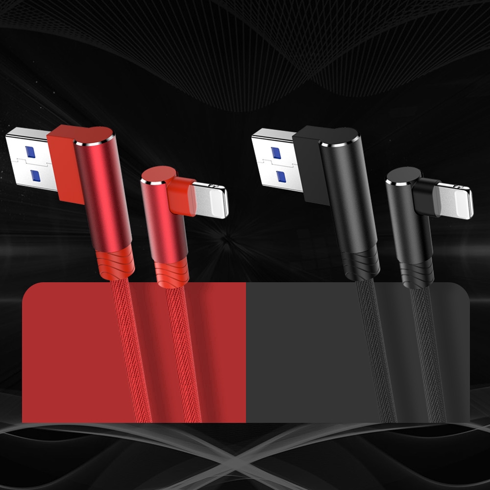 Dây cáp sạc nhanh 90 độ thích hợp cho IP6 6s 7 8 X Xs 11 Pro Max 5 5s Se