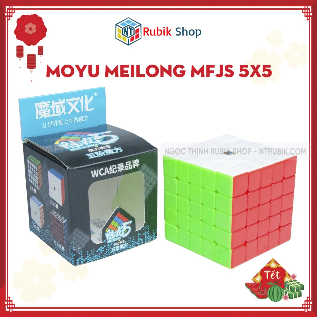 Rubik 5x5 Stickerless MoYu MeiLong MFJS Rubic 5 Tầng 5x5x5 Đồ Chơi Thông Minh