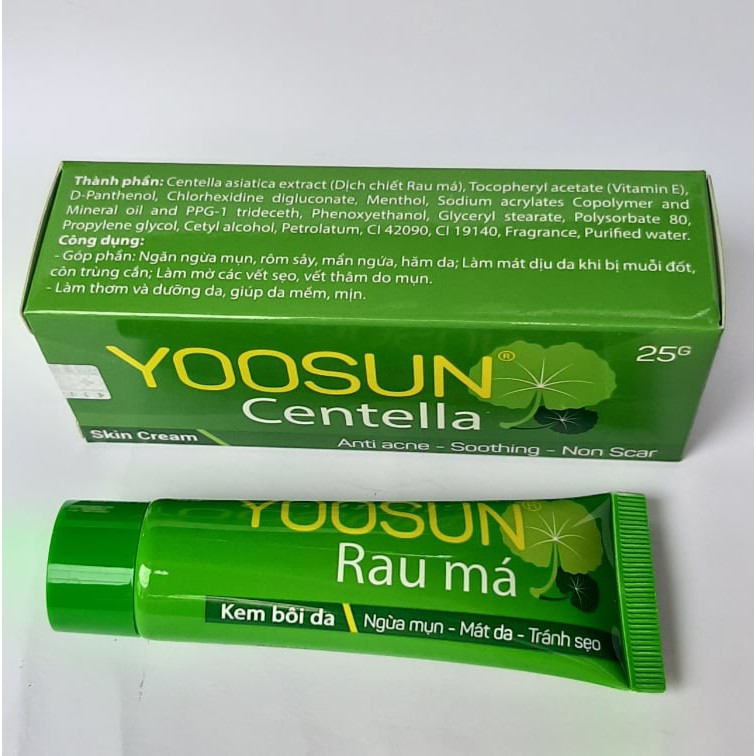 Kem Yoosun rau má ngừa mụn mát da tránh sẹo