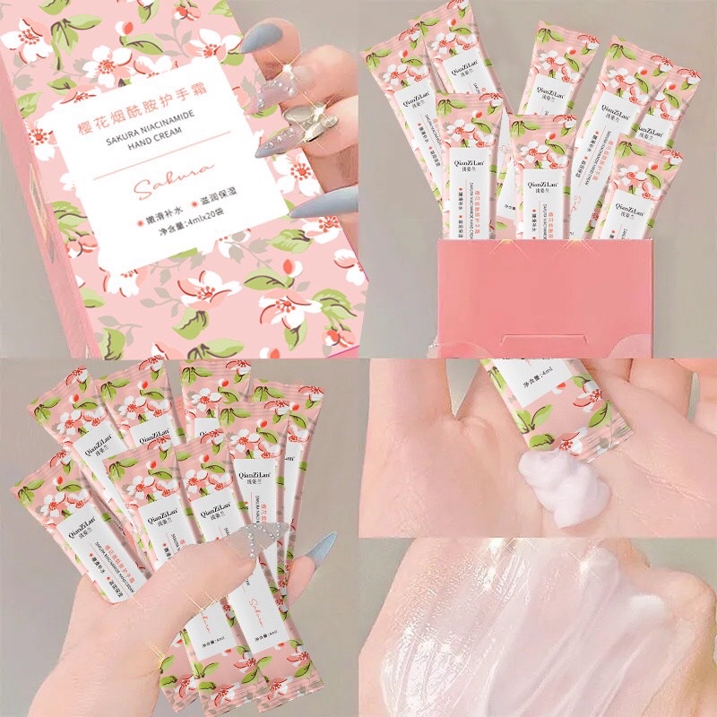 Hộp 20 túi dưỡng tay hoa đào