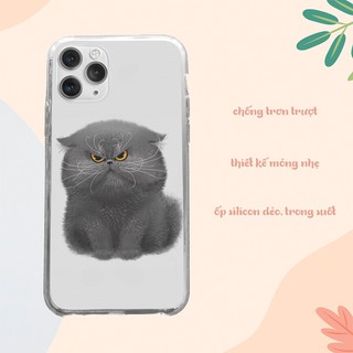 Ốp iphone chiếc mèo khó ưa cho ip 5 đến ip 12 pro max bluimh00093