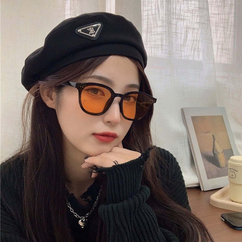 Kính Mắt Thời Trang 2 Chấm Ngang Màu Orangge Mẫu Mới Nhất Siêu Hot