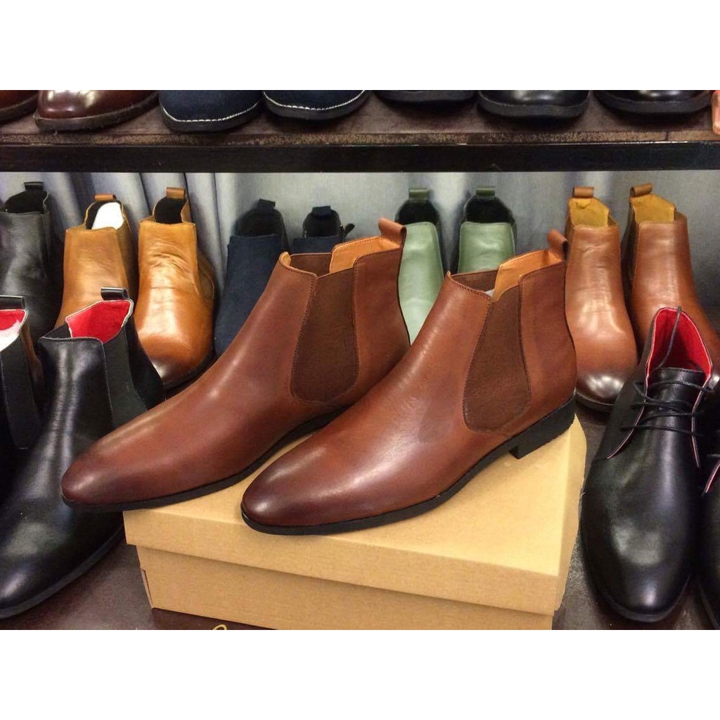 [TẶNG LÓT TĂNG CHIỀU CAO] Giày Nam Chelsea Boot Da Bò Thật Phom Tây Tăng Chiều Cao | BigBuy360 - bigbuy360.vn