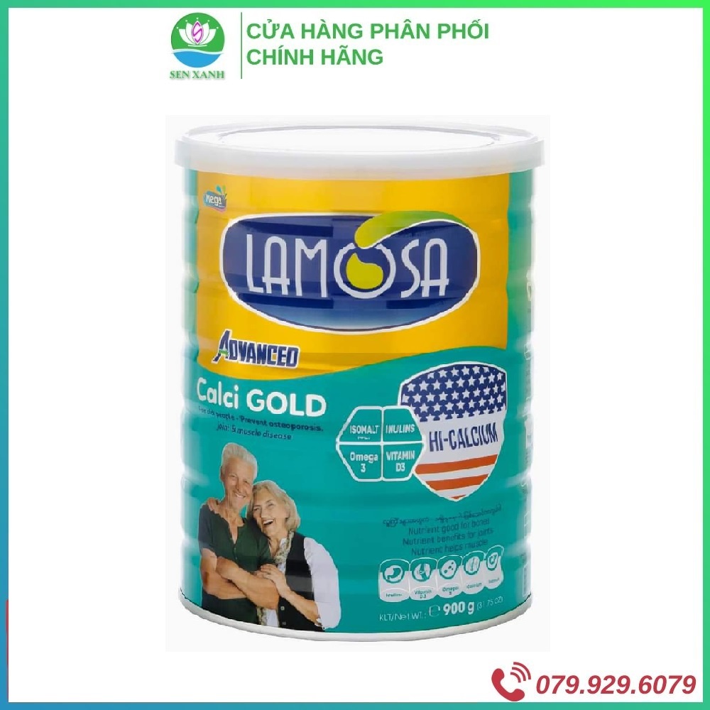 [SenXanh SG] Sữa Bột Bổ Sung Canxi Cho Người &gt; 35 Tuổi - Lamosa CALCI GOLD 900G