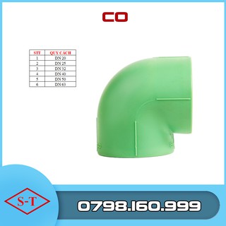 Cút co nhựa ppr 50, 63 siêu thành