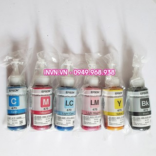Mực T673 cho máy in Epson L1800 - L805 - L800 - L810 - L850 - Hàng Zin bóc máy chính hãng