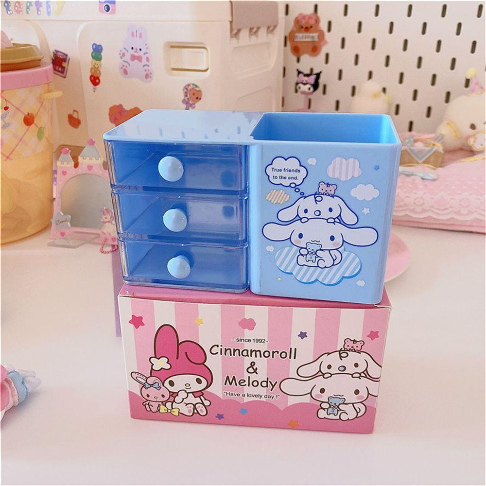 Hộp Đựng Bút Bằng Nhựa Hình Cinnamoroll Melody / Kuromi / My Melody Độc Đáo Tiện Dụng