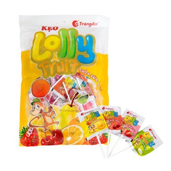 Kẹo Mút Lolly Fruit Tràng An Gói 72G/300G