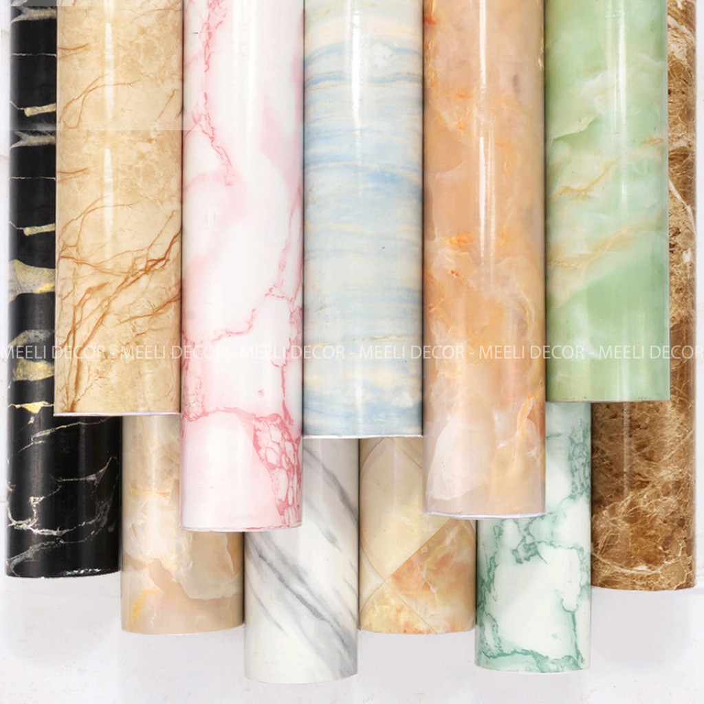 Giấy decal dán bếp vân đá Meeli Decor chống dầu mỡ dán tường giả đá sẵn keo dễ dán, kt 3m x 60cm, ME12 | BigBuy360 - bigbuy360.vn