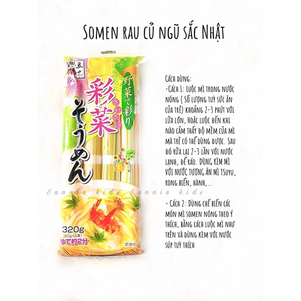 Mì Somen rau củ ngũ sắc Nhật