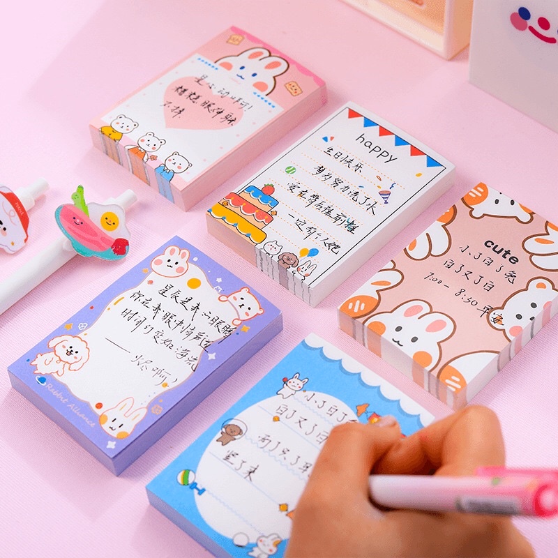 Giấy ghi chú hoạt hình - giấy note 80 tờ nhiều mẫu dễ thương | Shopee ...