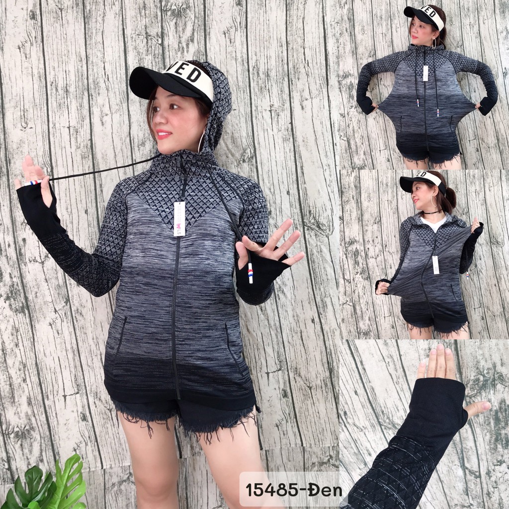 15485 Khoác BIG SIZE from ôm họa tiết tay xỏ ngón