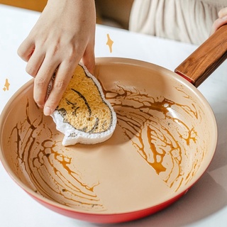 Miếng Bọt Biển Rửa Chén Dễ Thương Có Nút Hít Mạnh