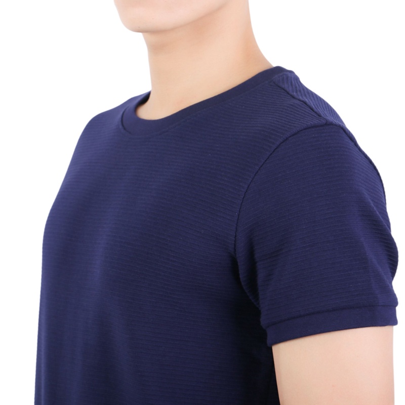 Áo Tshirt ngắn tay Nam Owen Cotton Slim Fit màu Navy - TSN23647