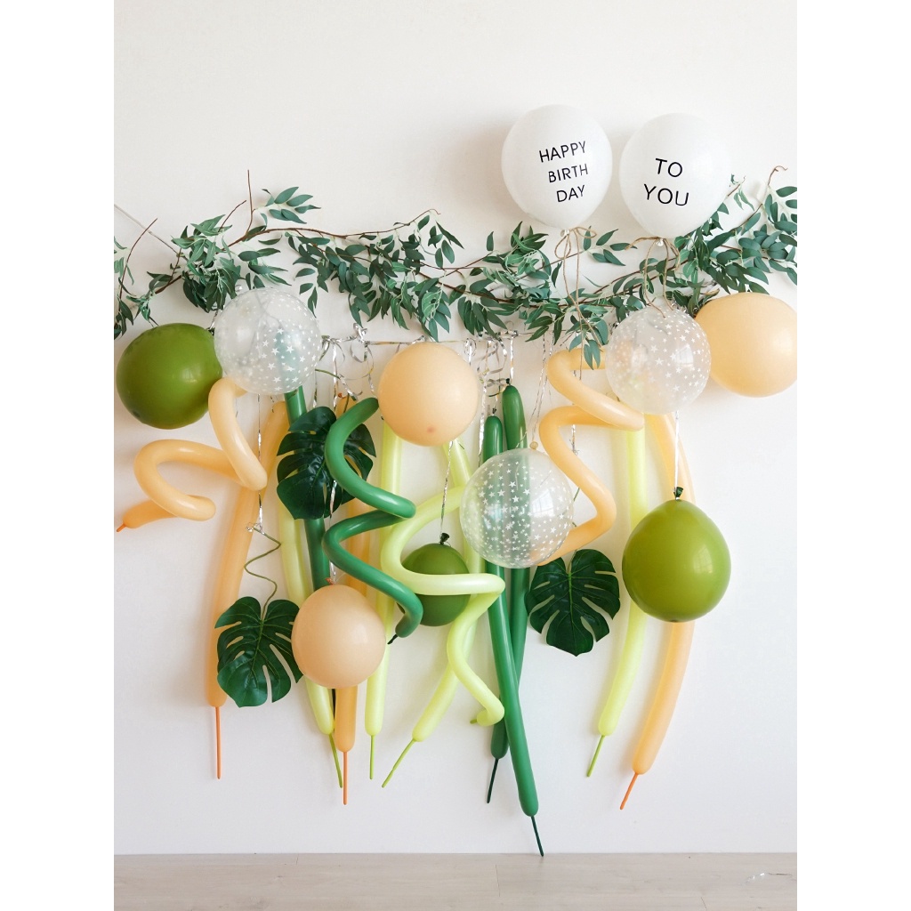 Set bóng trang trí sinh nhật Handmade tại nhà kiểu Hàn Quốc [Tặng kèm BƠM + KEO DÁN]