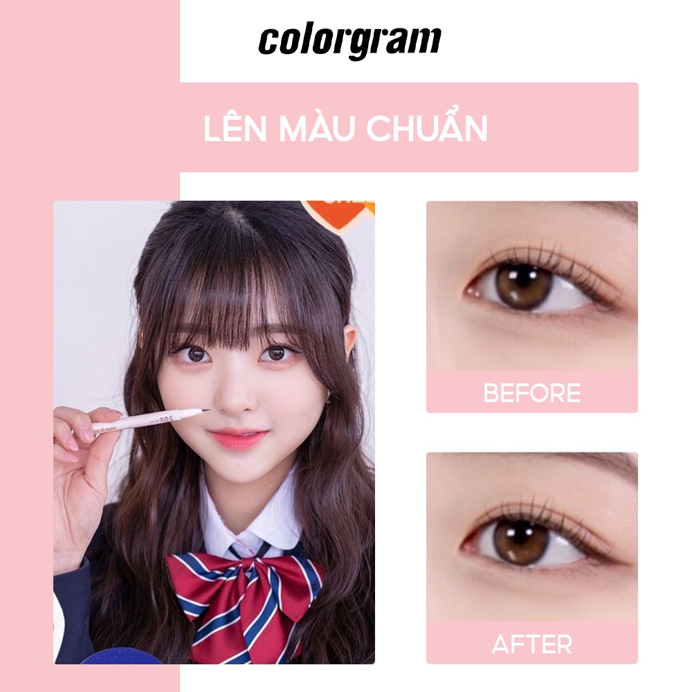 Bút Kẻ Mắt Trang Điểm Colorgram Shade Re-forming Brush Liner 0.15g