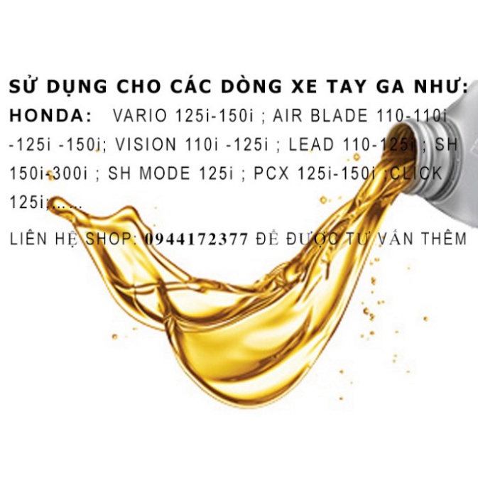 Dầu Nhớt Xe Tay Ga Honda 800ml ( 0,8 ml ) Dầu Máy Hàng Chính Hãng Dành Cho Các Dòng Xe Ga Như AirBlade,Lead ,Vision,....