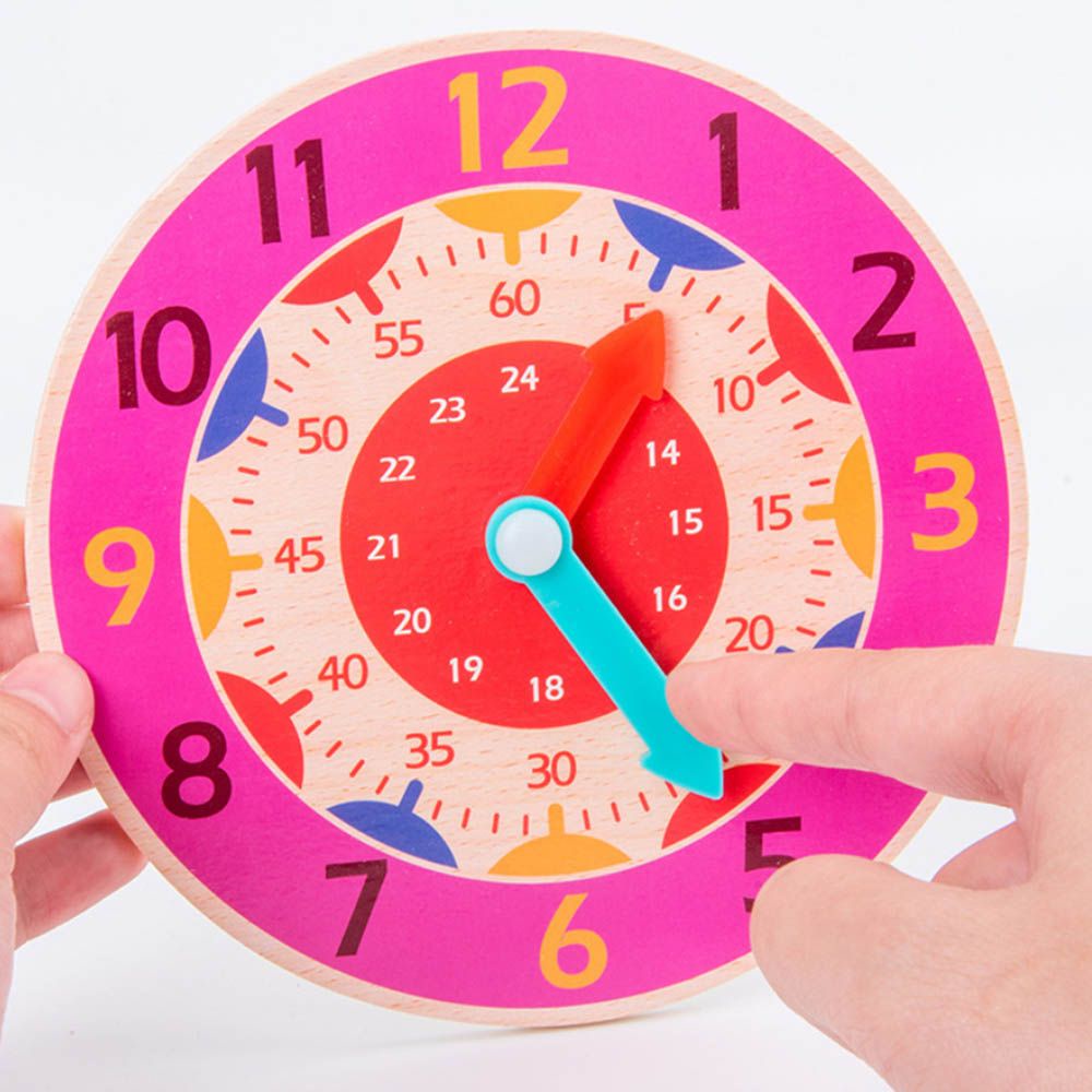 Đồ Chơi Lắp Ráp Hình Đồng Hồ Bằng Gỗ Giáo Dục Nhận Thức Cho Trẻ Mẫu Giáo