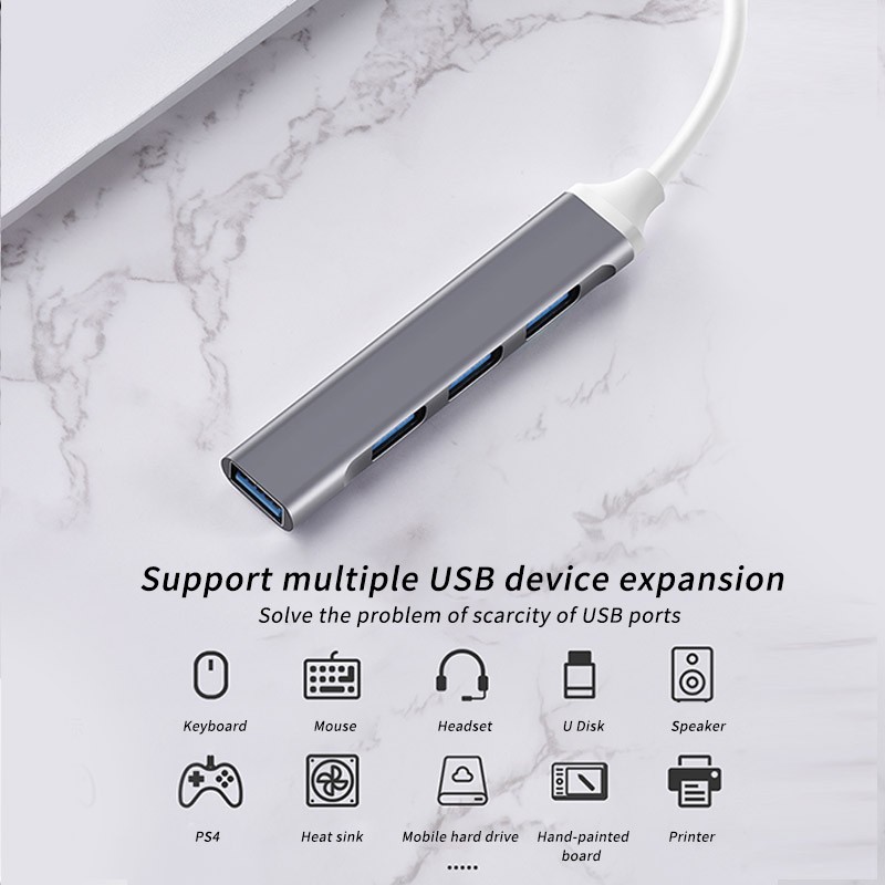 Bộ Chia 4 Cổng Usb C 3.0 Type C 3.1 Cho Lenovo Xiaomi Macbook Pro 13 15 Air Pro