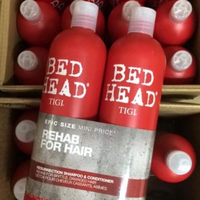 Dầu Gội TIGI Đỏ, TIGI BED HEAD Phục Hồi Hư Tổn Cấp Độ 3 (gội + Xả), Dầu Dưỡng Tóc Chính Hãng