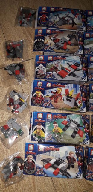 Sét 12 hộp lắp ráp LegoSuper Heroes mars 1164 máy bay chiến đấu