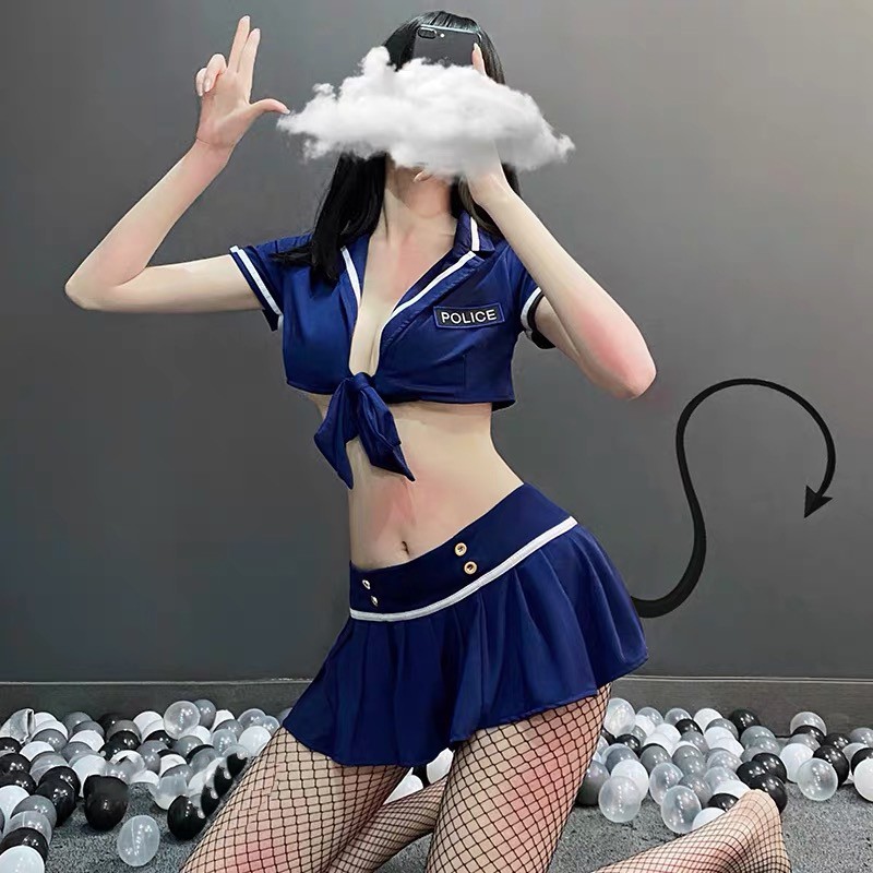 Cosplay Police Sexy - Đồ Lót Cosplay Cảnh Sát - Set đồ ngủ cosplay nữ cảnh sát quyến rũ gợi cảm