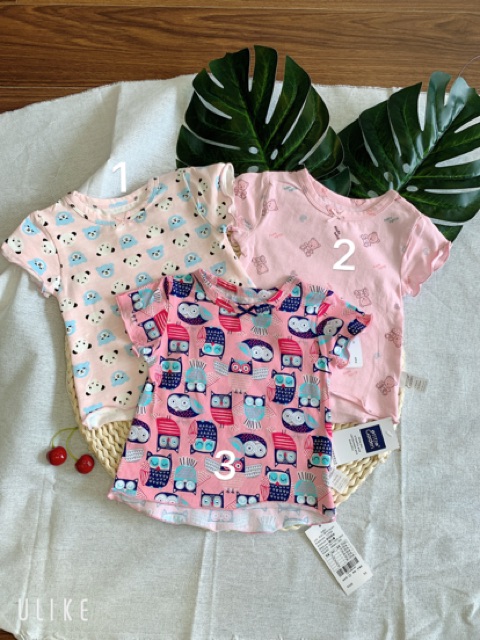 Áo phông cotton cộc tay cho bé gái mẫu mới