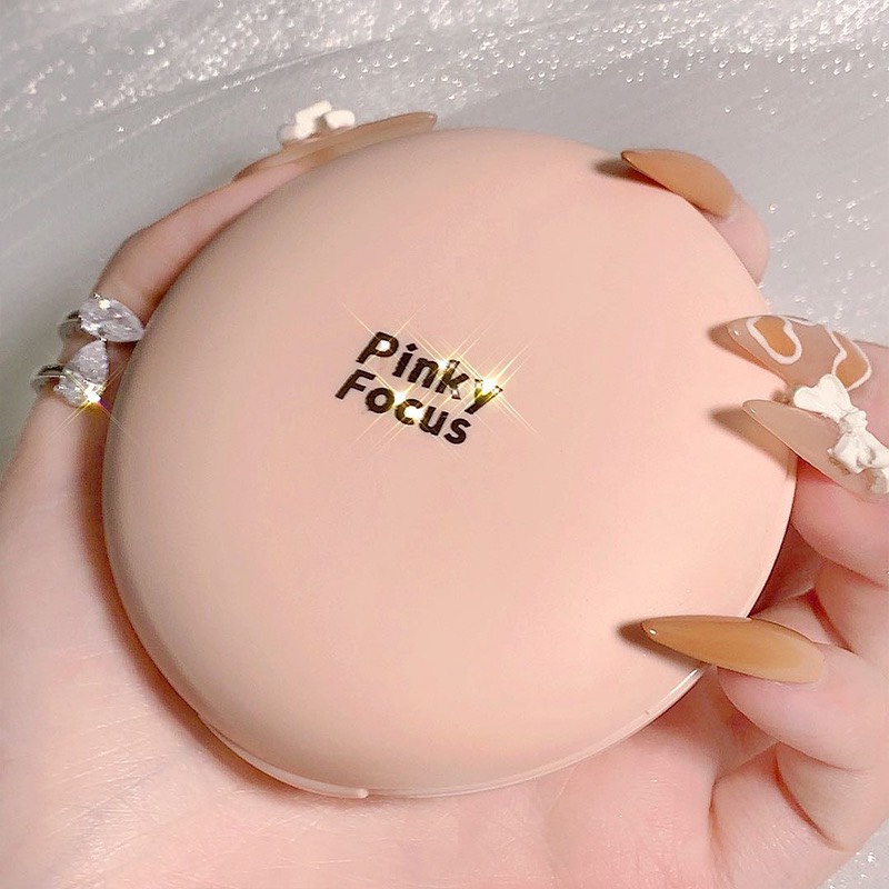 Phấn phủ dạng nén kiềm dầu PinkyFocus hộp hồng